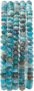 Natural Apatite Beads 4x2mm 120pcs Faceted Rondelle Loose Semi Gemstone Beads for Jewelry Making Design...