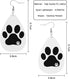 Dog Paw Print Faux Leather Earrings Black Dog Pet Kitten Footprint Teardrop Leather Dangle Earrings Women Earrings For Wedding Bridal...