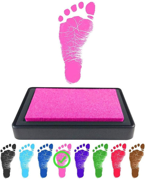 ReignDrop Ink Pad For Baby Footprint & Handprint - Creates Impressive Long Lasting Keepsake Stamp for Infant & Kids. Smudge Proof, Easy to Wipe Of...