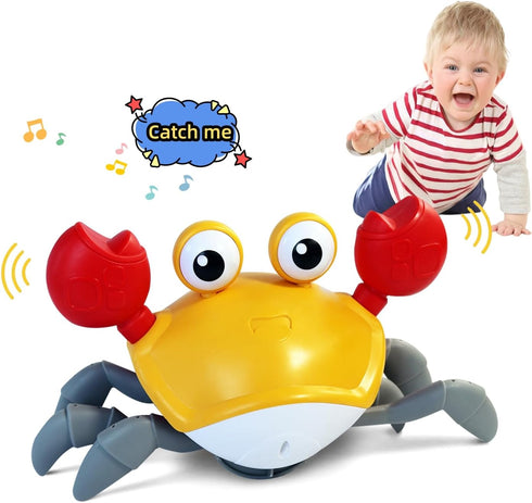 Crawling Crab Baby Toy,Fantastic Creatures Toys Infant Sensory Tummy time Toys Babies boy Girl for 36 months to 15 years Learning to Crawl Walking...