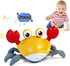 Crawling Crab Baby Toy,Fantastic Creatures Toys Infant Sensory Tummy time Toys Babies boy Girl for 36 months to 15 years Learning to Crawl Walking...