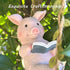 Pig Statue Garden Outdoor,Swing Garden Hanging Pig Resin Home Decor,Charmingly Naive Pig Decoration Garden Decor for Patio Yard Lawn Fence Pathway...