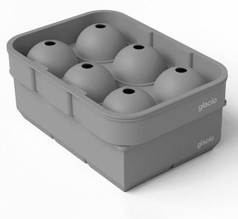 glacio Silicone Ice Cube Trays – Large Silicone Molds for 2-Inch Ice Cubes and Spheres Whiskey Ice Cube Trays with Lids for Cocktails & Bourbon – ...