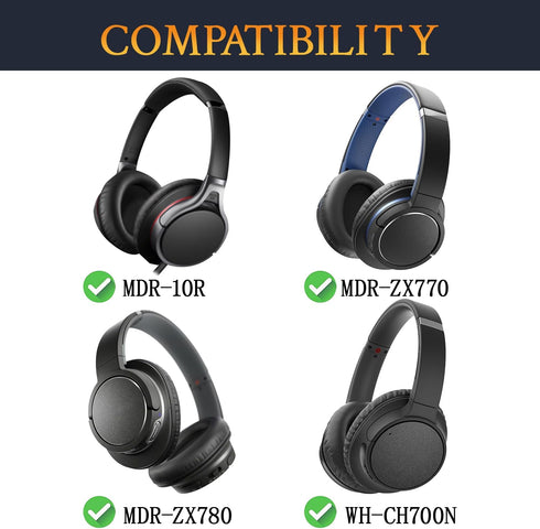 SOULWIT Cooling-Gel Replacement Earpads for Sony WH-CH700N (WHCH700N) & MDR-ZX780 (ZX780DC)/MDR-ZX770 (ZX770BN ZX770BT), Ear Pads Cushions for MDR...