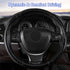 2PCS Car Steering Wheel Protector, Anti-Slip Carbon Fiber Steering Wheel Cover, Black, Suitable for Most Cars...