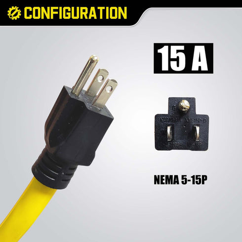NEMA 5-15P to L14-30R Power Adapter Cord, 3 Prong to 4 Prong Generator Transfer Switch Converter, 15 Amp to 30 Amp Twist Lock...
