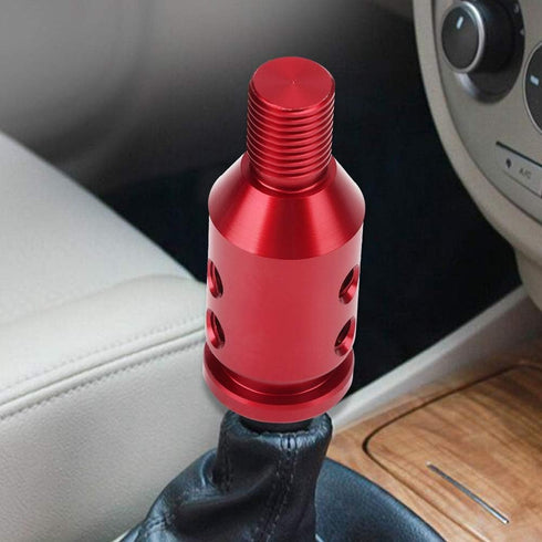 Universal Gear Shift Knob Adapter, Automotive Manual Transmission Non Threaded Shifter Kit Car Aluminum Alloy Racing Replacement Boot Retainer Sti...