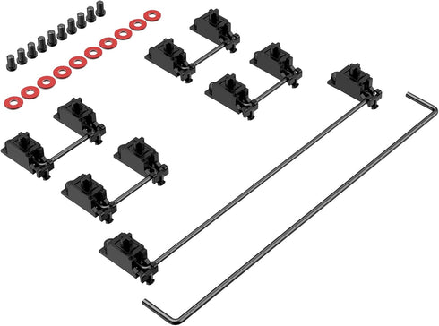 DUROCK Stabilizer V2, Screw in Stabilizers with 2u 6.25u 7u Wires, PCB Mount Keyboard Stabilizers for Mechanical Keyboards (V2 Nero 80% Kit)...