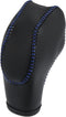 X AUTOHAUX Car Faux Leather Gear Shift Knob Cover Black with Blue Line for Ford Focus 2012-2018 Escape 2013-2019 Fusion 2013-2016 Fiesta Transit V...