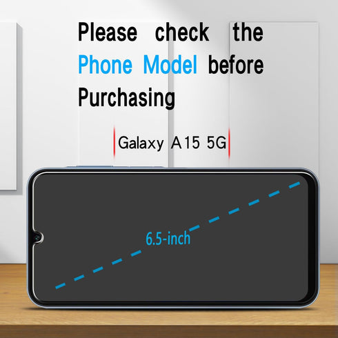 Slanku [3 Pack Screen Protector for Samsung Galaxy A15 5G / A15 Tempered Glass, Touch Sensitivity, Bubble Free, Anti Scratch......