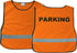 Neon Orange Parking Safety Vest - 100% Polyester, Lightweight, Adjustable, Reflective Stripe - Safety Vests for Maximum Visibility - XL...