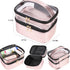 FITINI 3 Pieces Makeup Bags Double Layer Travel Large Cosmetic Cases Organizer Toiletry Bags Waterproof Small Zipper Pouch for Women Makeup Brush ...