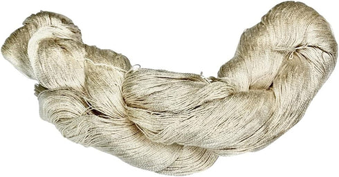 Mulberry Silk Lace Yarn, 100% Pure Off-White (Undyed) Lace Weight Skein Silk 20/2, Can Be Dyed, 100 Grams - 1000 Yards per Hank, Weaving, Crafting...