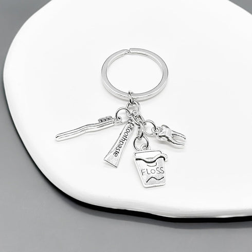 PHAETON 20PCS Toothbrush Toothpaste Keychain Tooth Shape Keyring Dentist Keychain Dental Hygienist Gift Dental Student Gift Dentist Graduation Gif...