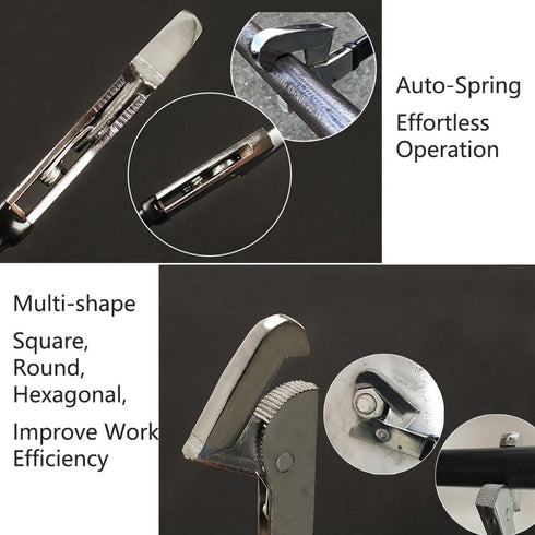 Mini Wrench 4 Inch Adjustable Plumbing Wrench Multi-Shape Adaptation Plumbing Grips Clamp Repair Hand Tool Black...