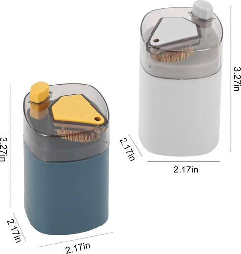 Avesfer 3 PCS Toothpick Holder Dispensers with 900 PCS Toothpicks Pop-Up Automatic Tooth Pick Dispenser for Kitchen Restaurant Thickening Containe...