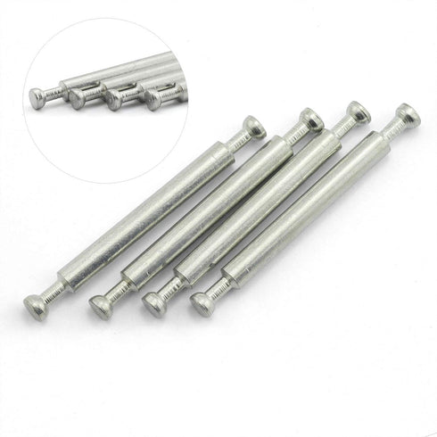 4Set Furniture Hardware Double End Head Rod Connection Cam Fittings Furniture Board Panel Connection Accessories 64mm...