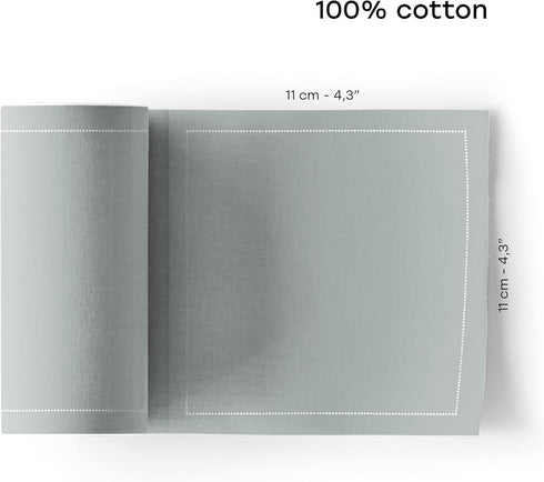 Cotton Cocktail Napkin - 4.3 x 4.3 in - 50 units per roll - Grey...
