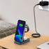Foldable Wireless Charger Station – 3 in 1 Qi Wireless Charger Dock for iPhone and Apple Watch – Fast Charging Universal Dock for Samsung, Huawei,...