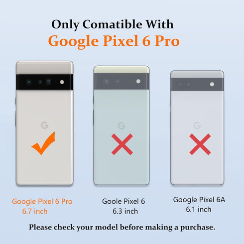 for Google Pixel 6 Pro Case with Slide Lens Cover, Military Grade Drop Protection, Magnetic Rotated Ring Holder Kickstand Protective Phone Case (N...