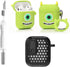 3 in 1 Compatible with Apple Airpods(2nd/1st Generation) Protective Funny Cute Case Cover with Cleaner Kit & Keychain (Mike)...