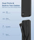 Portable Charger with Built in Cables, Portable Charger with Cords Wires Slim 10000mAh Travel Essentials Battery Pack 4 Outputs 3A High Speed Powe...