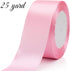 25 Yard Ribbon for Gift Wrapping Crafts Wedding Decoration Bouquets Party Arrangement (1 1/2 inch X 25 Yards, Light Pink)...