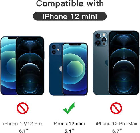 JETech Full Coverage Screen Protector for iPhone 12 mini 5.4-Inch, 9H Tempered Glass Film Case-Friendly, HD Clear, 3-Pack...