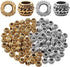 Large Hole Beads,100pcs 8mm Tibetan Barrel Spacer Beads European Charms Beads with 4mm Hole for Bracelet Necklaces Jewelry Making...