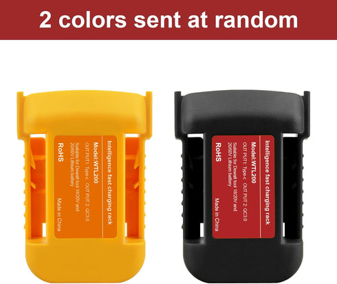 2 Pack USB Charger Adapter for Dewalt 20V Li-ion Battery with USB Output & Type-C Fast Charging Interface(Adapter Only)...