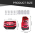 2 PCS Car Accelerator Brake Pedal Kit, Metal Rubber Sports Style Non-Slip Wear-Resistant Pedal Modification Pedal, Car Replacement Parts, for Most...