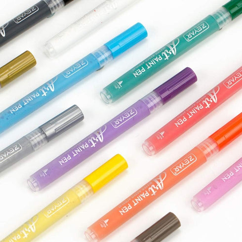 ZEYAR Acrylic Paint Pens, Extra Fine Point, AP Certified, 12 Colors, Water Based, Permanent & Waterproof Ink, Works on Rock, Wood, Glass, Metal, C...