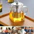 Ultra 8.5oz(One Cup) Clear Heat Resistant Glass Teapot Infuser with 250 ml Glass Filter (250ml)...