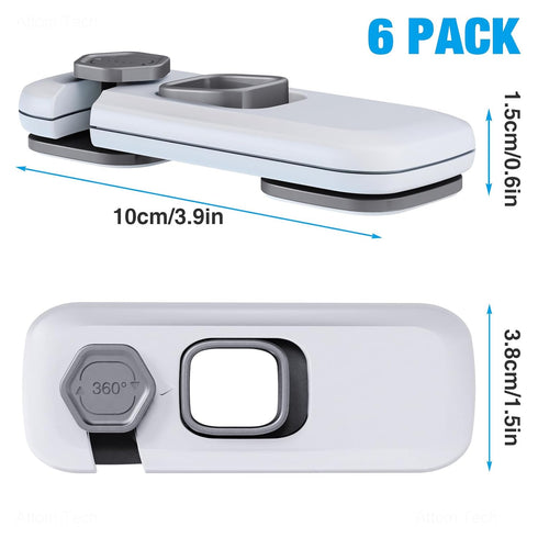 NiHome Child Proof Refrigerator Lock 6-Pack, Baby Safety Locks for Fridges, Cabinets, Drawers, Double Doors and More, French Fridge Door Lock Prot...