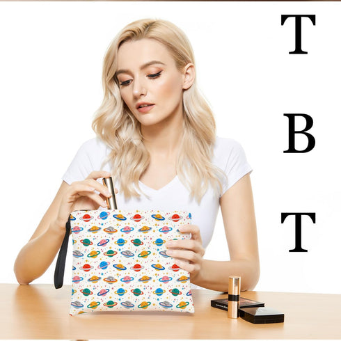 Space Star Makeup Bag Cosmetic Travel Bag Zipper Pouch Skincare Bag Travel Essentials Toiletry Bag Christmas Birthday Gifts Beauty Bag for Women B...