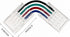 90 Degree Angle 4 Pin Track Lighting Connectors 10Mm Wide Unwired Gapless Solderless Transparent Extension Wire L Shape Led Corner Connectors(6Pcs...