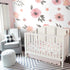 Pink Floral Girl Crib Sheet - 100% Finely Combed Cotton, Breathable, Super Soft Watercolor Rose Baby Girl Crib Sheets, 52' x 28' x 9' Fits Standar...