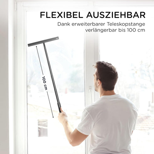 Extendable Shower Squeegee for Glass Doors, Shower Cubicle Squeegee Shower Wiper Window Cleaner Squeegee Shower Silicone, Squeegee Shower with 23....