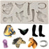 Horse Silicone Molds Horseshoe Hoof Fondant Molds Cowboy Boot Mold Horse Head Mold For Sugar Cake Decorating Cupcake Topper Chocolate Gum Paste Ca...