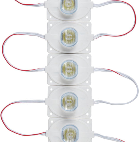 20PCS 3.0W 6500K White Edge Light 12V LED Modules with Lens for Double Side Light Box Waterproof...