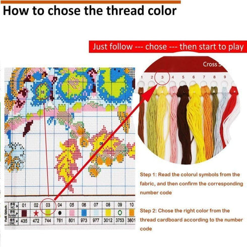 Generic Cross Stitch Kits Counted Kit Cross-Stitching Pattern for Home Decor, 11CT Pre-Printed Fabric Embroidery Crafts Needlepoint Kit 40x40cm - ...