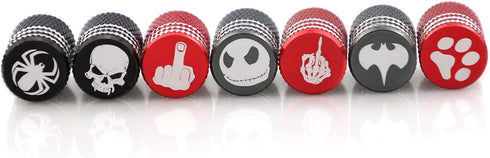 Valve Stem Cap,Tire Valve Cap Cover 5 Pack Skull Gesture for Car Truck SUV Motorcycle Bicycle with O Rubber Ring Dust Proof Car Accessories Skull...
