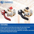 4 PCS Military Spec Battery Terminal Connectors Top Post Kit with Cover,Copper Lugs,Heatshrink and Post Washer...
