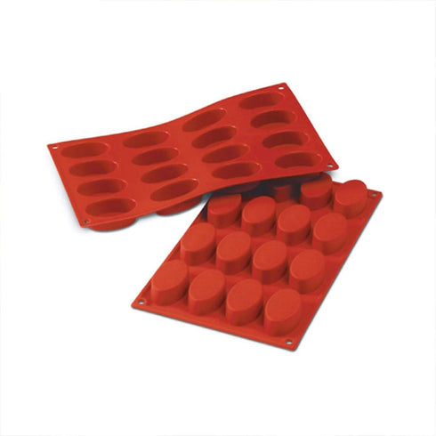 Oval Silicone Pudding Mold, Reusable Silicone DIY Mold Tins Case, Baking Cake Biscuit Cupcake Chocolate Pastry Candy Fondant Ice Cube For Wedding,...