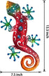 Tuokiuhn Metal Outdoor Red Gecko Wall Decor Lizard Garden Decoration Outdoor Fence Yard Wall Art Country Farmhouse Decor 13.5 * 7.5Inch...