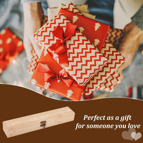 OLYCRAFT Unfinished Wooden Box 12x2.2x1.8 Inch Wood Branding Iron Box Rectangle Pencil Bamboo Box Unpainted Storage Box with Hinged Lid and Front ...