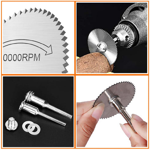 Cutting Wheel Set for Drills Rotary Tool, 8Pcs HSS Rotary Drill Saw Blades Steel Saw Disc Wheel Cutting Blades with 1/8" Straight Shank Mandrel, o...