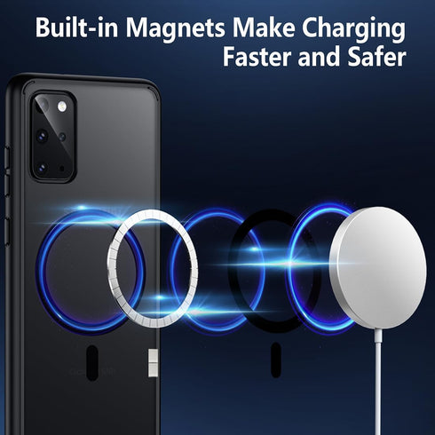 TIANNIUKE Magnetic Case for Samsung Galaxy S20 Plus, Translucent Matte Anti-Fingerprint,Compatible with MagSafe,Slim Fit Shockproof Protective Pho...
