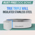 Coldest Dog Bowl - Anti Rust Metal & Non Slip Dog Bowls Large, Spill Proof Heavy Duty 3 Layers Insulated Dog Bowl - Food and Water Bowl for Dogs, ...