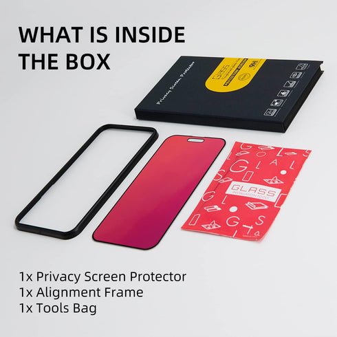 EGKimBa Privacy Screen Protector Compatible with iPhone 14 Pro Max or iPhone 15 Plus, 6.7 inch Gradient Colorful Electroplated Anti-Spy Anti-Blue ...